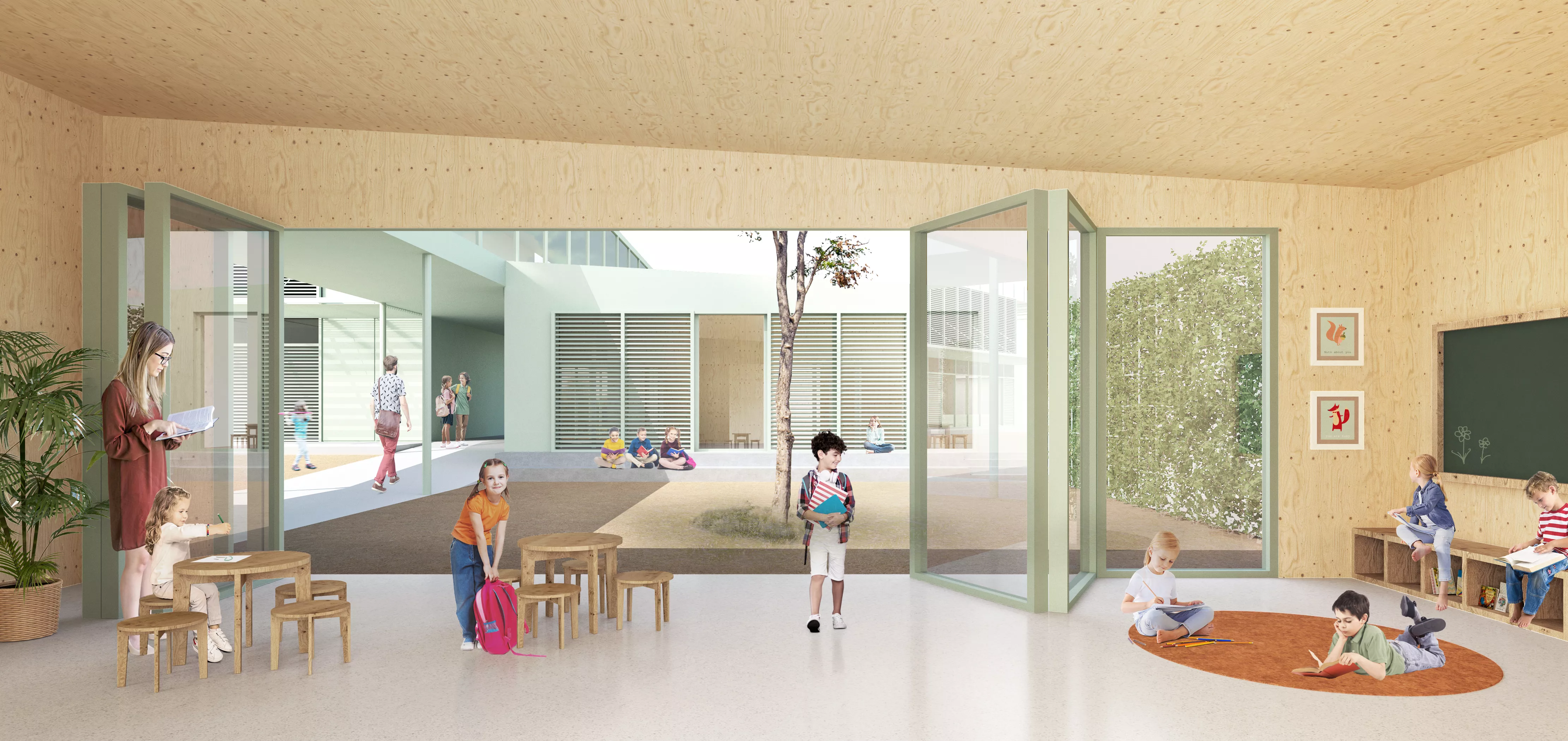 aula escola Les Filadores Sentmenat